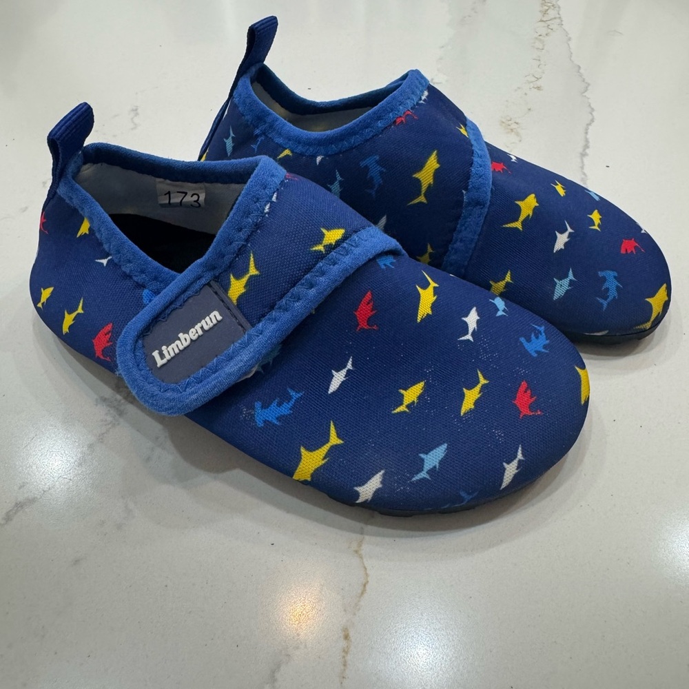 Kids Blue Shark Slippers